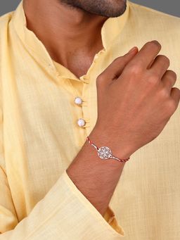 GIVA - 925 Silver Filigree Rakhi with Roli Chawal