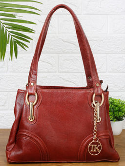 Teakwood - Leathers Women Maroon Solid Shoulder Bag