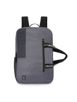 United Colors of Benetton - Paullo Unisex Polyster 15L Laptop Backpack - Grey & Black