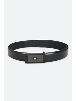 Louis Philippe - Men Black Solid Genuine Leather Formal Belt