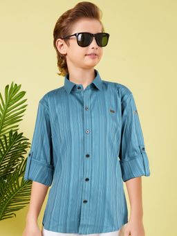 MASHUP - Boys Blue Stripes Shirt