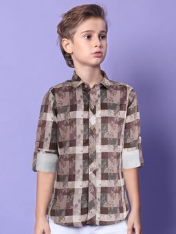 MASHUP - Boys Multi-Color Checks Shirt