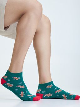 Mint & Oak - Gingerbread Man Ankle Length Socks for Men