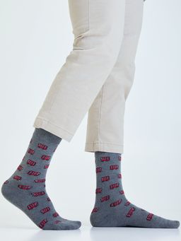 Mint & Oak - Grey Printed Double Decker Bus