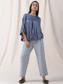 Vasstram - Gather Yoke Top Blue