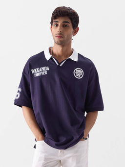 The Souled Store - Official Black Panther: Mask 66 Men Oversized Polos