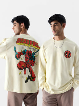 The Souled Store - Deadpool: Maximum Effort Men Oversized Full Sleeve T-shirts