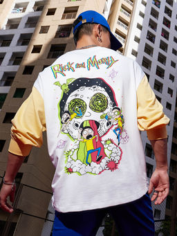 The Souled Store - Rick And Morty: Morty's World Men Oversized Full Sleeve T-shirt