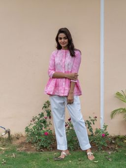 KIKU - Blush Short Flare Tunic