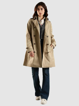 Tommy Hilfiger - Beige Solid Coatscoat and Belt