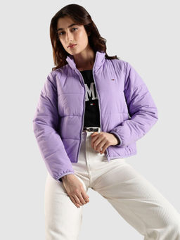 Tommy Hilfiger - Purple Solid Bomber Jacket