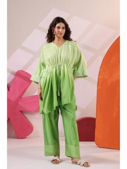 Scakhi - Green Mul Cotton Ombre Co-Ord Set