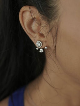 LuxeVogue - Starry Night Skies Front & Back Earring