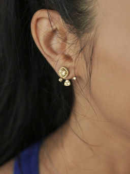 LuxeVogue - Starry Night Skies Front & Back Earring