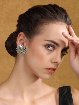 Auraa Trends - Laxmi Ethnic Earring Stone Studded Goddess