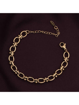 Palmonas - Interlocking Hoops Chain Bracelet For Womens