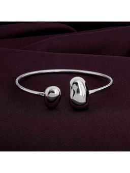 Palmonas - Classy Silver Bean Cuff Bracelet For Womens