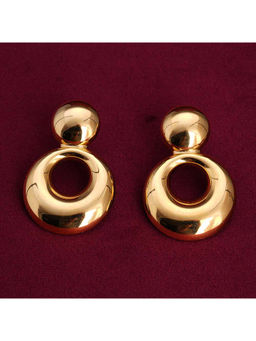 Palmonas - Golden Circle Delights Drop Earring For Womens