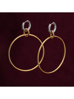 Palmonas - Unique Dual Tone Hoop Earring For Womens
