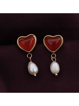 Palmonas - Pearly Love Drops Earring For Womens