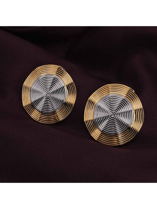 Palmonas Circular Coils Stud Earring For Womens