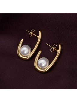 Palmonas - Pearl Elegance Hoop Earring For Womens