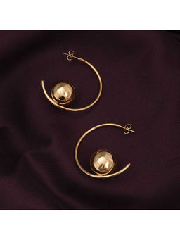 Palmonas - Ball Half Hoop Earring For Womens