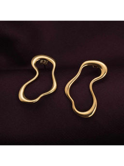 Palmonas - Golden Irregular Dangle Earring For Womens