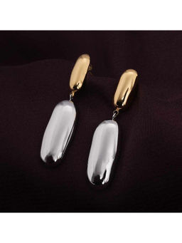 Palmonas - Statement Bi-Metal Dangle Earring For Womens