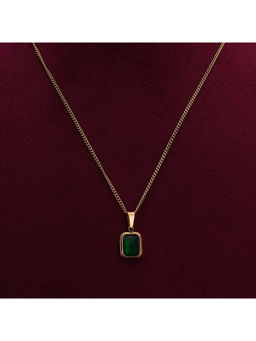 Palmonas - Everyday Exquisite Green Stone Gold Necklace For Womens
