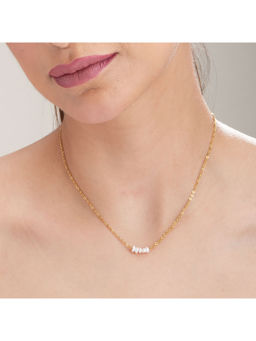 Palmonas - Pearl Charm Gold Necklace For Womens