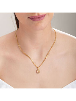 Palmonas - Everyday Exquisite Brown Stone Gold Necklace For Womens