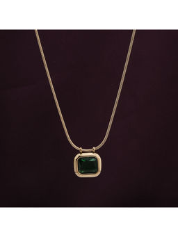 Palmonas - Emerald Embrace Gold Necklace For Womens