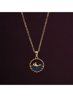 Palmonas - Gold Whale Pendent Necklace For Womens