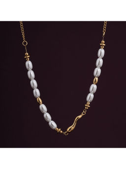 Palmonas - Natural Pearl Gold Necklace For Womens