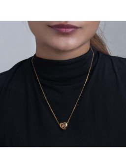 Palmonas - 925 Sterling Silver Golden Sunrise Heart Pendant For Womens