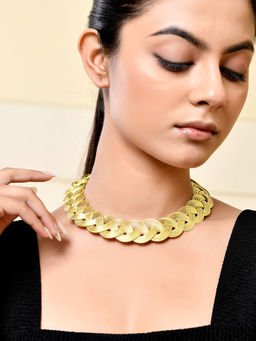 Silvermerc Designs - Braided Gold Necklace - Luxurious Statement Jewellery