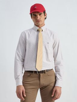 GANT - Men Red Cotton Regular Fit Checks Shirt