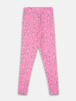 R&B - Pink Micro Printed Fitted Girls Leggings