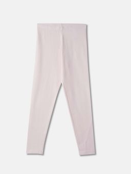 R&B - Light Pink Solid Fitted Girls Leggings