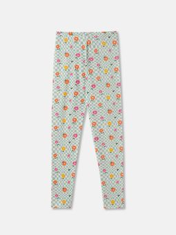 R&B - Floral Printed Fitted Girls Leggings