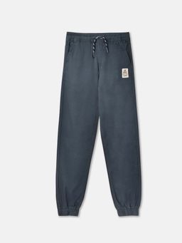 R&B - Dark Grey Solid Relaxed Boys Joggers