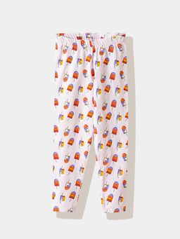 R&B - Lavender Graphic Printed Girls Leggings