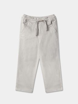 R&B - Grey Solid Relaxed Boys Trousers