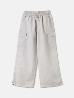 R&B - Off-White Wide Leg Solid Boys Trousers