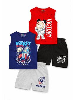 Trampoline - Boys Space Theme T-Shirt and Shorts Set (Pack of 2)