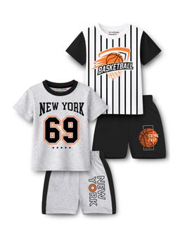 Trampoline - Boys Printed T-Shirt and Shorts Set (Pack of 2)