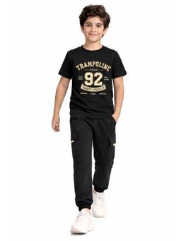 Trampoline - Boys Half Sleeves Boys Text Printed T-Shirt and Joggers Set