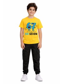 Trampoline - Boys 67 Number Printed T-Shirt and Woven Cargo Set