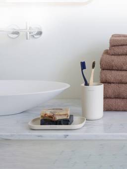 Brabantia - Renew Beige Toothbrush and Toothpaste Holder